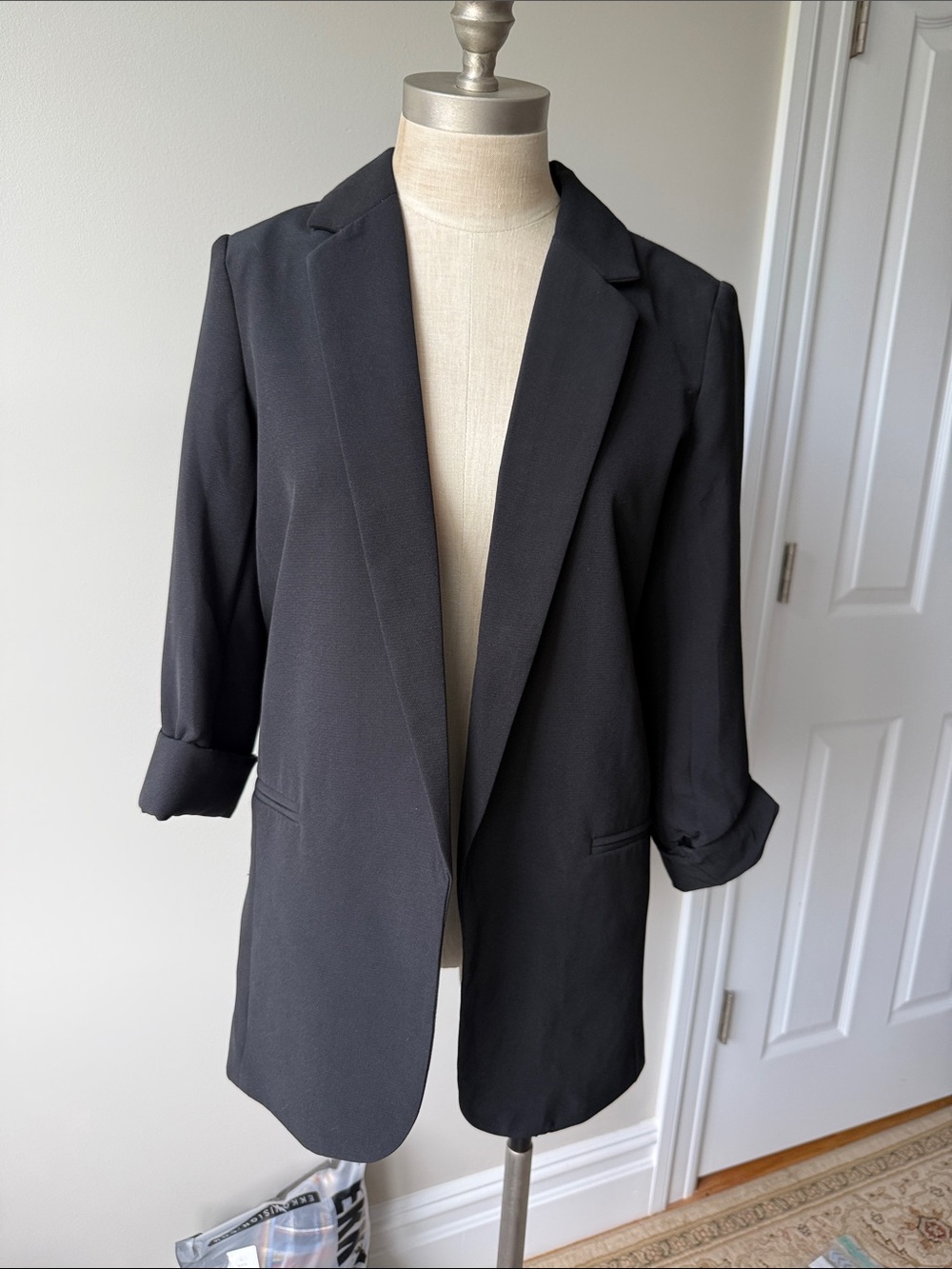 Forever 21 Black Longline Blazer